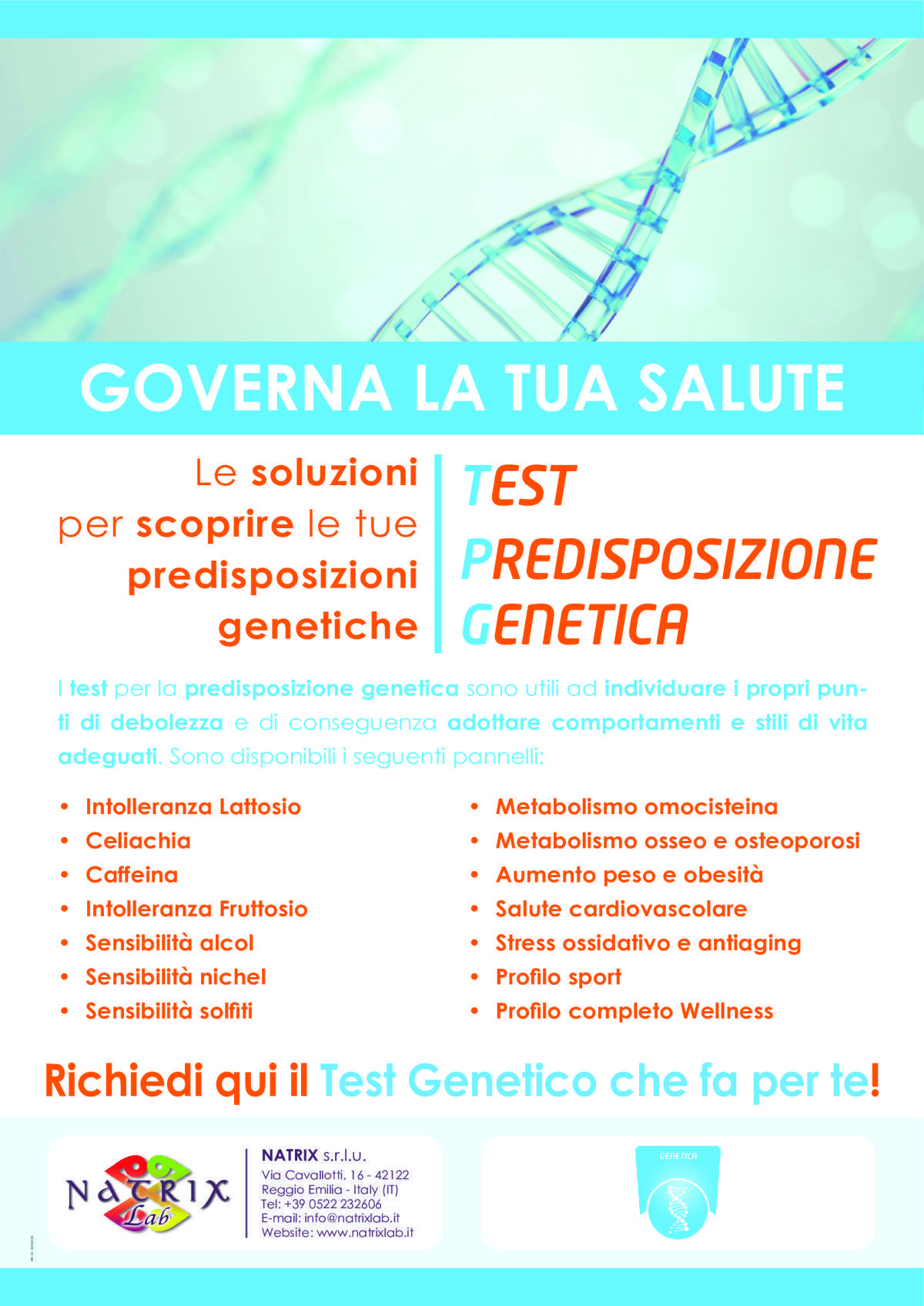 Test Predisposizione Genetica Test Predisposizione Genetica