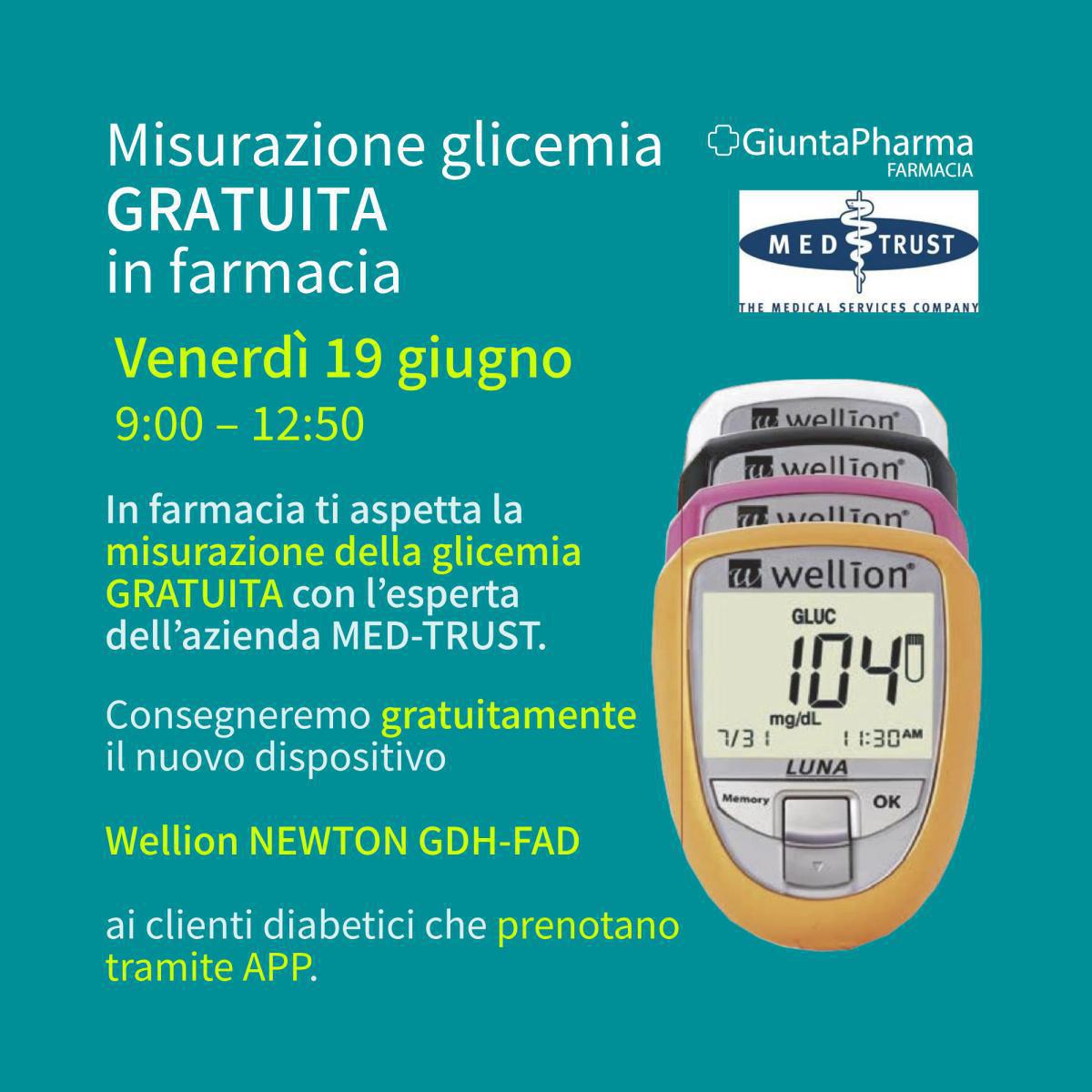 Misurazione glicemia GRATUITA