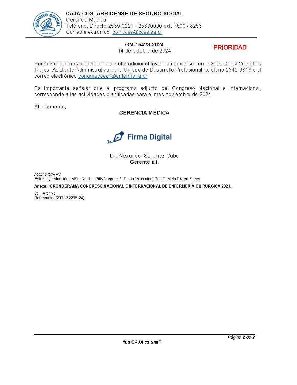Declaratoria de Interés Institucional 