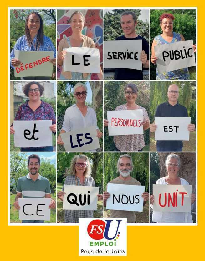 Bienvenue à la FSU EMPLOI Pays de la Loire ! Bienvenue à la FSU EMPLOI Pays de la Loire !