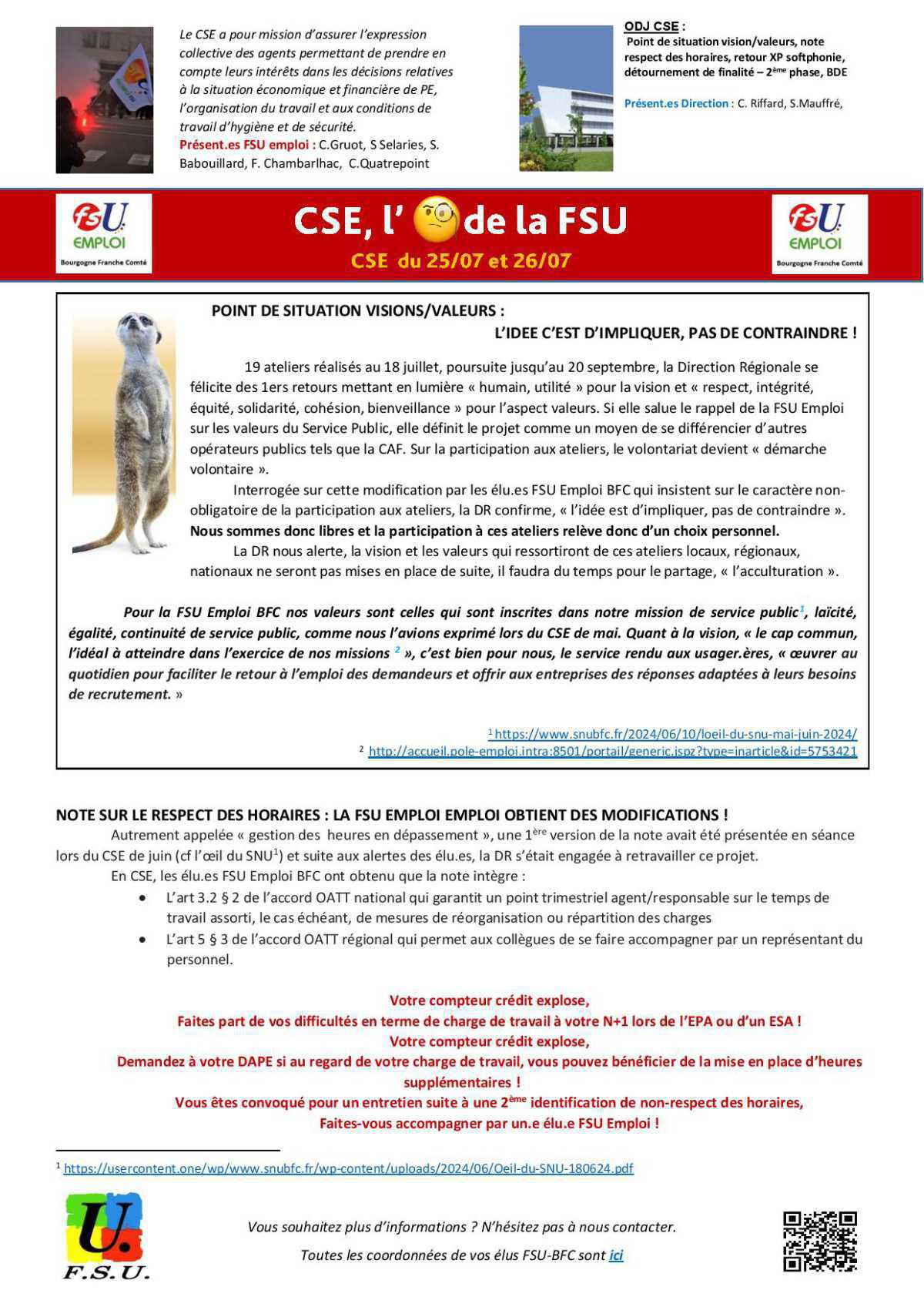 L'oeil de la FSU Emploi - juillet 2024 L'oeil de la FSU Emploi - juillet 2024