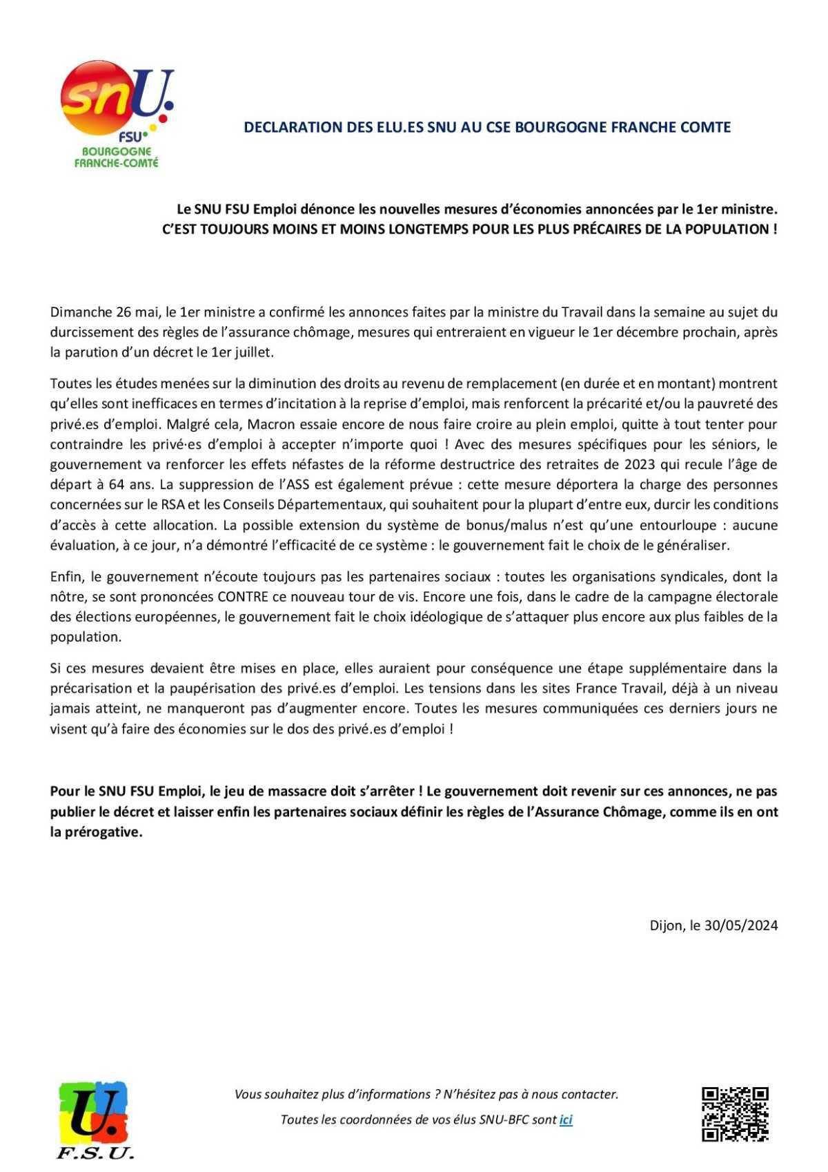 Le SNU FSU Emploi dénonce les nouvelles mesures d’économies annoncées par le 1er ministre. C’EST TOUJOURS MOINS ET MOINS LONGTEMPS POUR LES PLUS PRÉCAIRES DE LA POPULATION ! Le SNU FSU Emploi dénonce les nouvelles mesures d’économies annoncées par le 1er ministre. C’EST TOUJOURS MOINS ET MOINS LONGTEMPS POUR LES PLUS PRÉCAIRES DE LA POPULATION !
