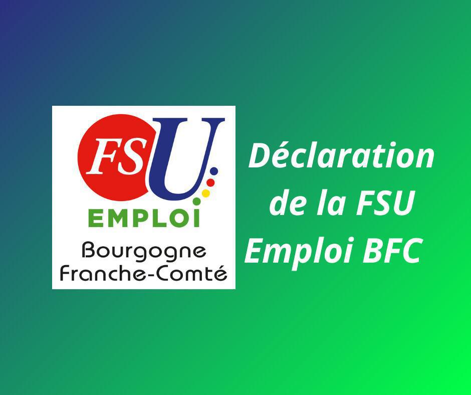 Déclaration de la délégation FSU emploi au CSE BFC du 26 septembre 2024