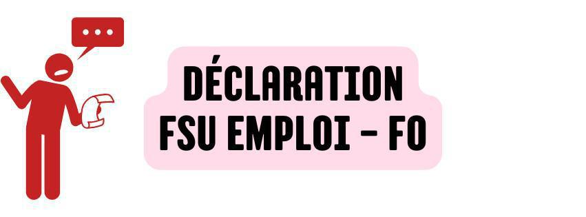 Déclaration commune FSU Emploi et FO au CSEC du 22 octobre 2024 relatif à la consultation sur évolution du processus d’inscription au contrat d’engagement au sein de France Travail Déclaration commune FSU Emploi et FO au CSEC du 22 octobre 2024 relatif à la consultation sur évolution du processus d’inscription au contrat d’engagement au sein de France Travail