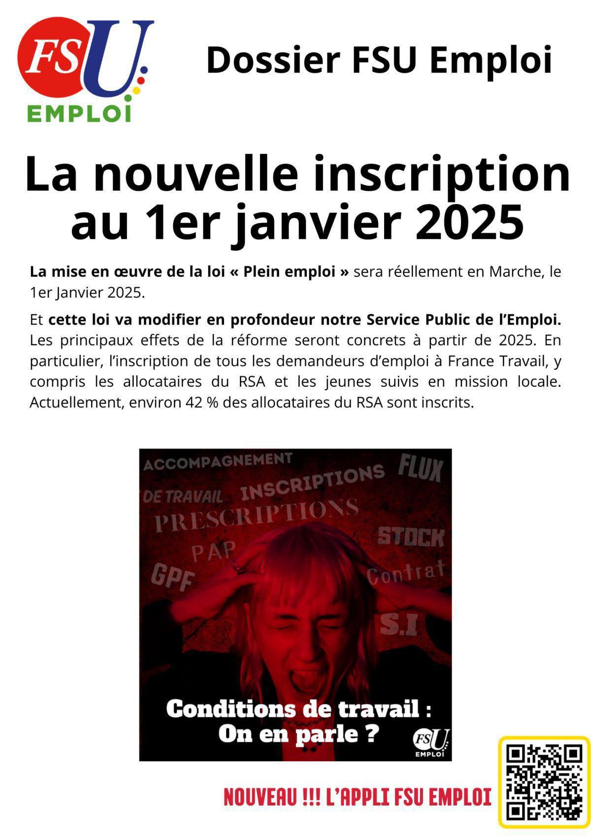 La nouvelle inscription au 1er janvier 2025 La nouvelle inscription au 1er janvier 2025