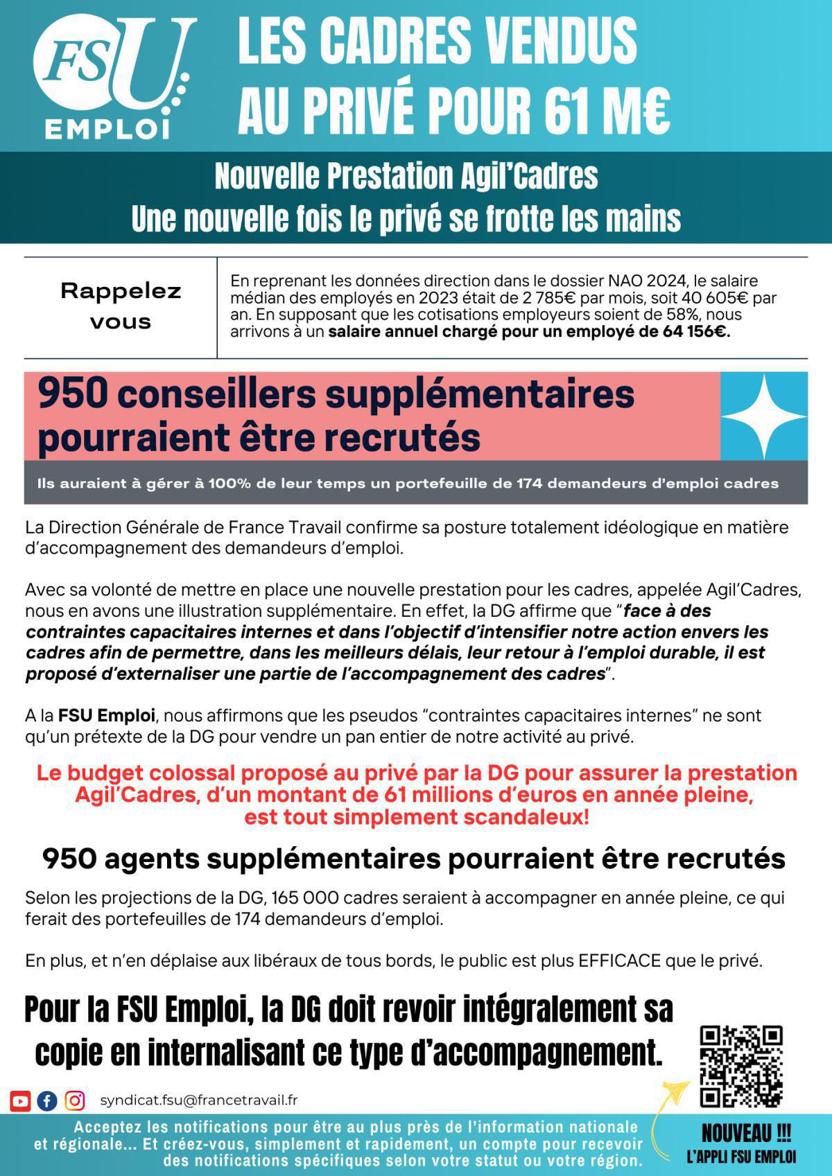 Les cadres vendus au privé pour 61 M€ Les cadres vendus au privé pour 61 M€