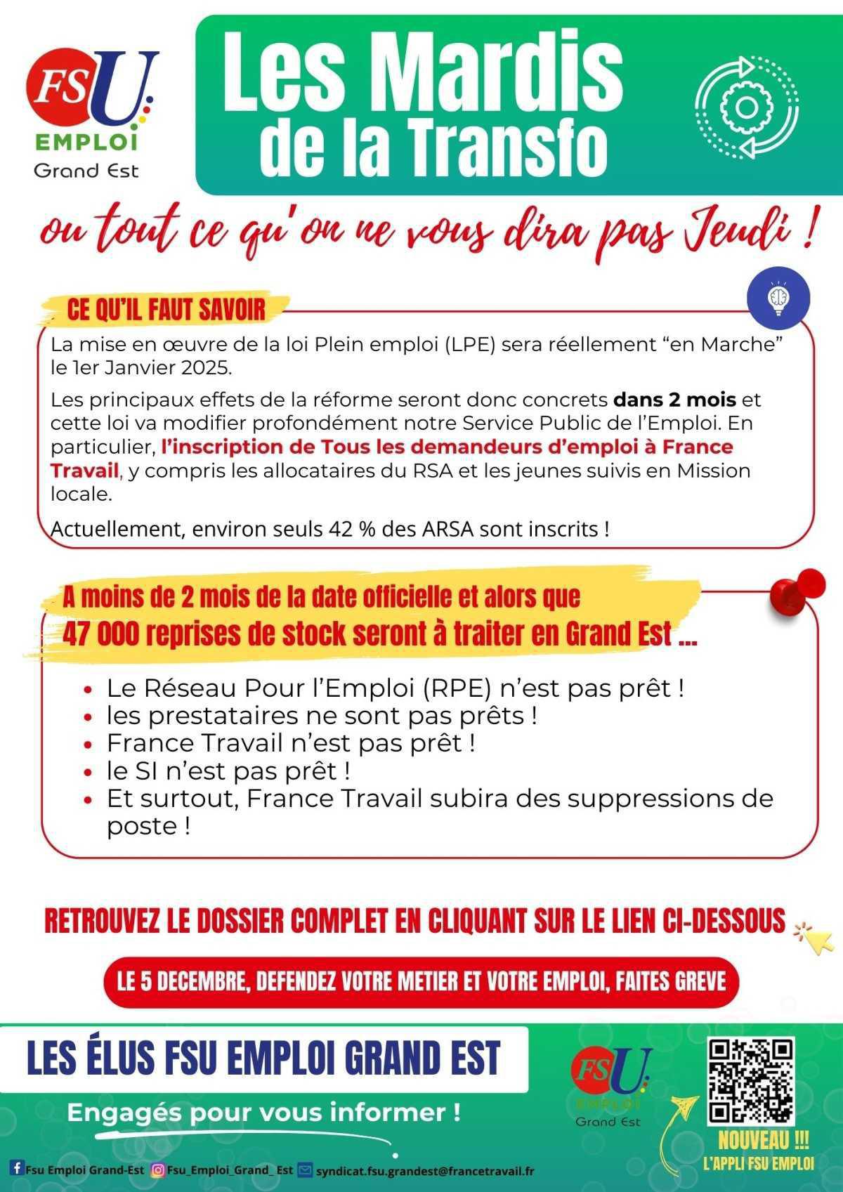 Les MARDIS de la Transfo ... 