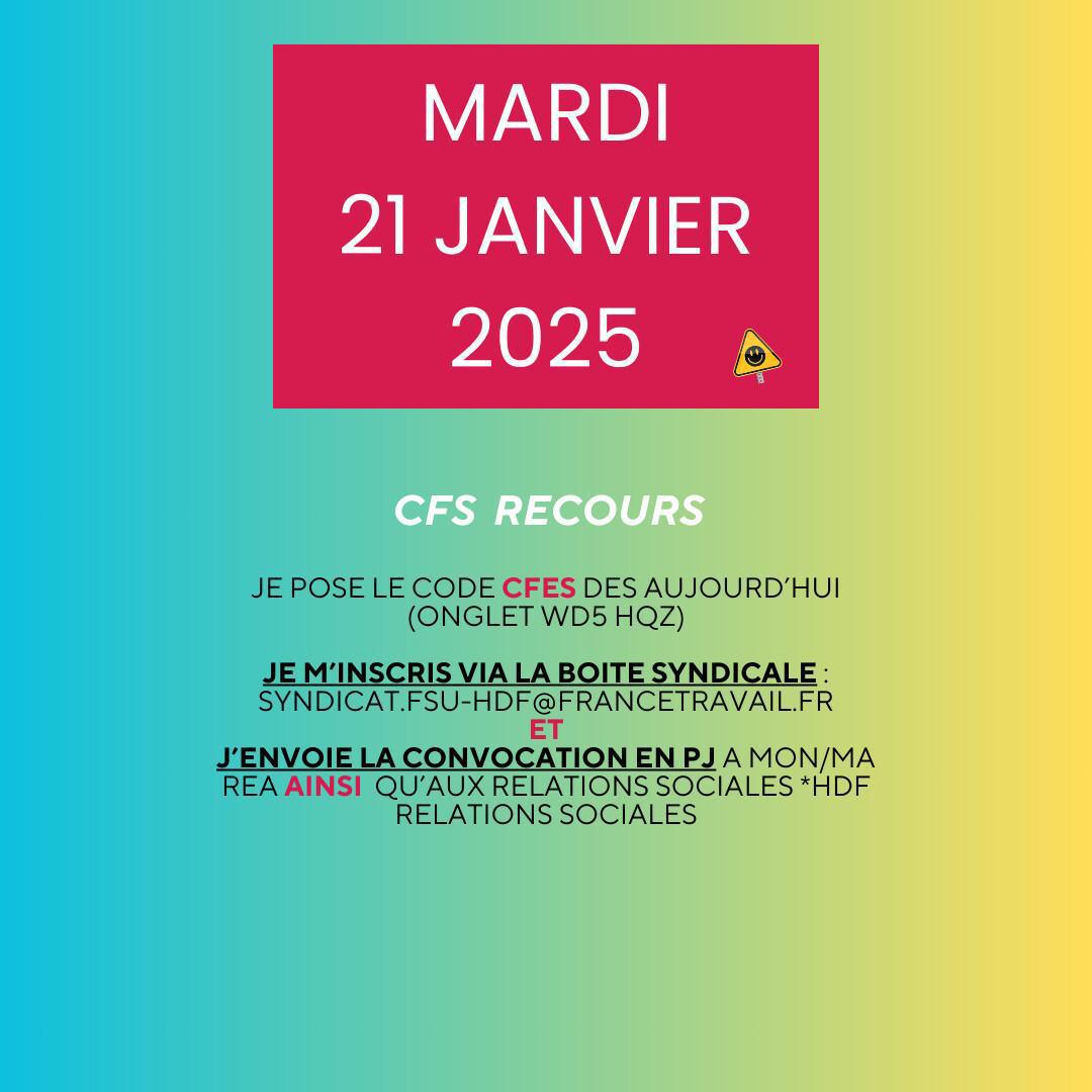 CFS recours 2025 CFS recours 2025