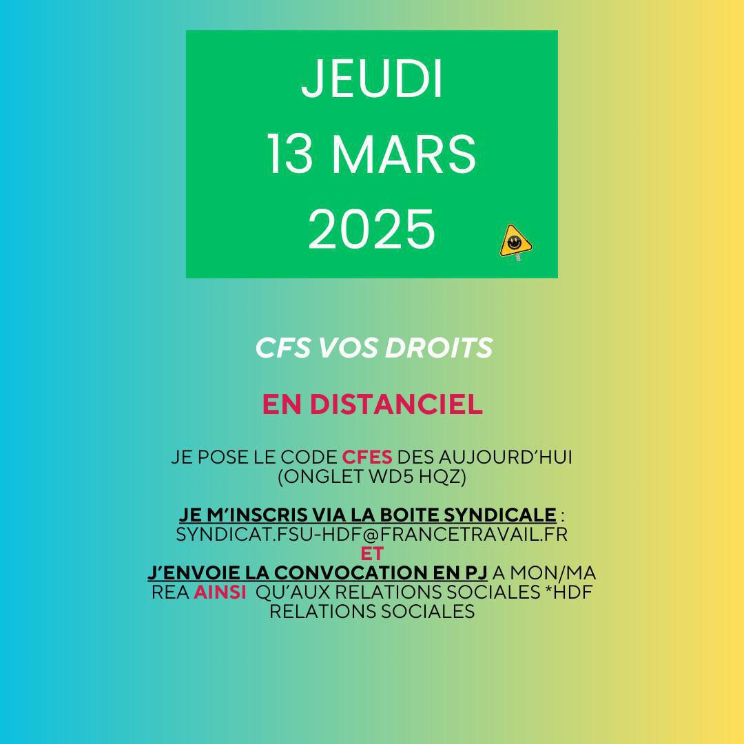 CFS vos droits 2025 CFS vos droits 2025
