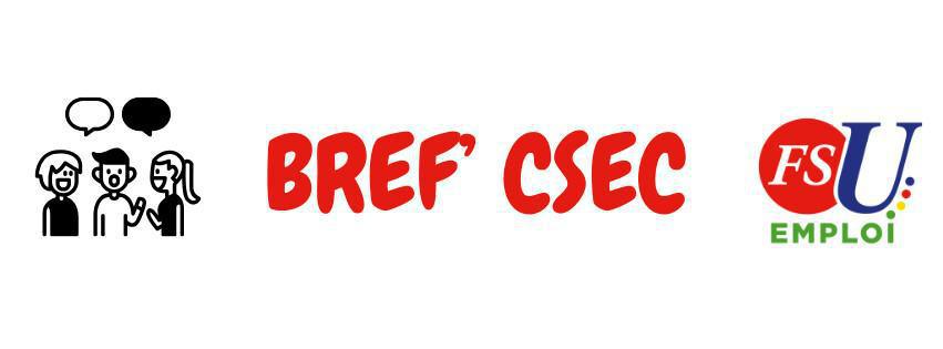 Bref CSEC du 13 novembre Bref CSEC du 13 novembre