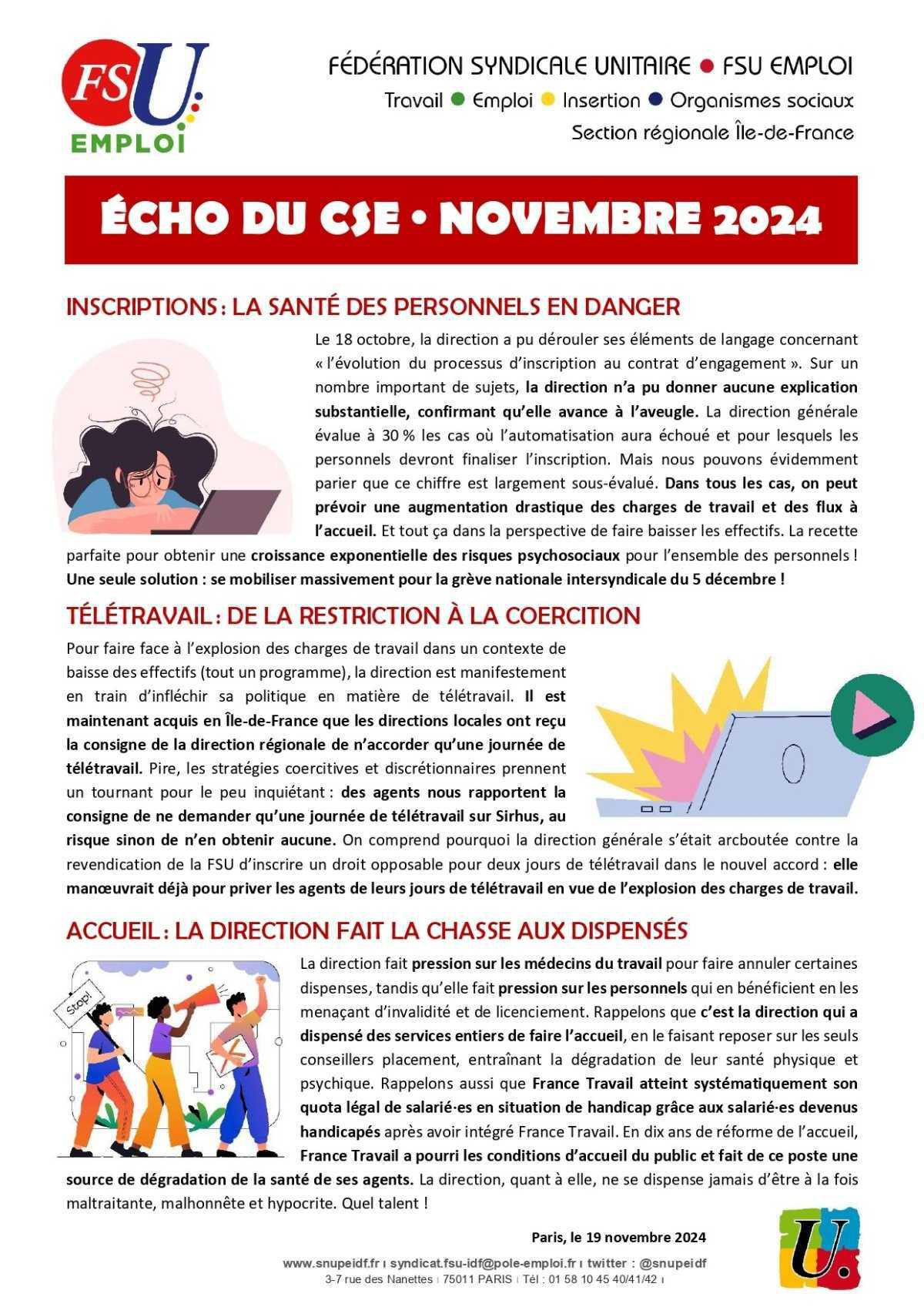 ECHO CSE NOVEMBRE 2024 ECHO CSE NOVEMBRE 2024