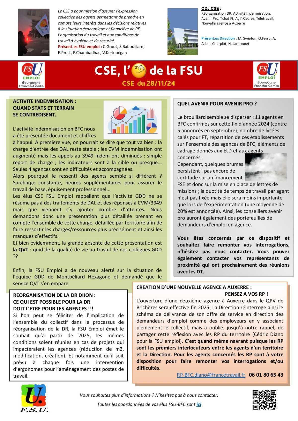 L'oeil de la FSU Emploi - novembre 2024 L'oeil de la FSU Emploi - novembre 2024