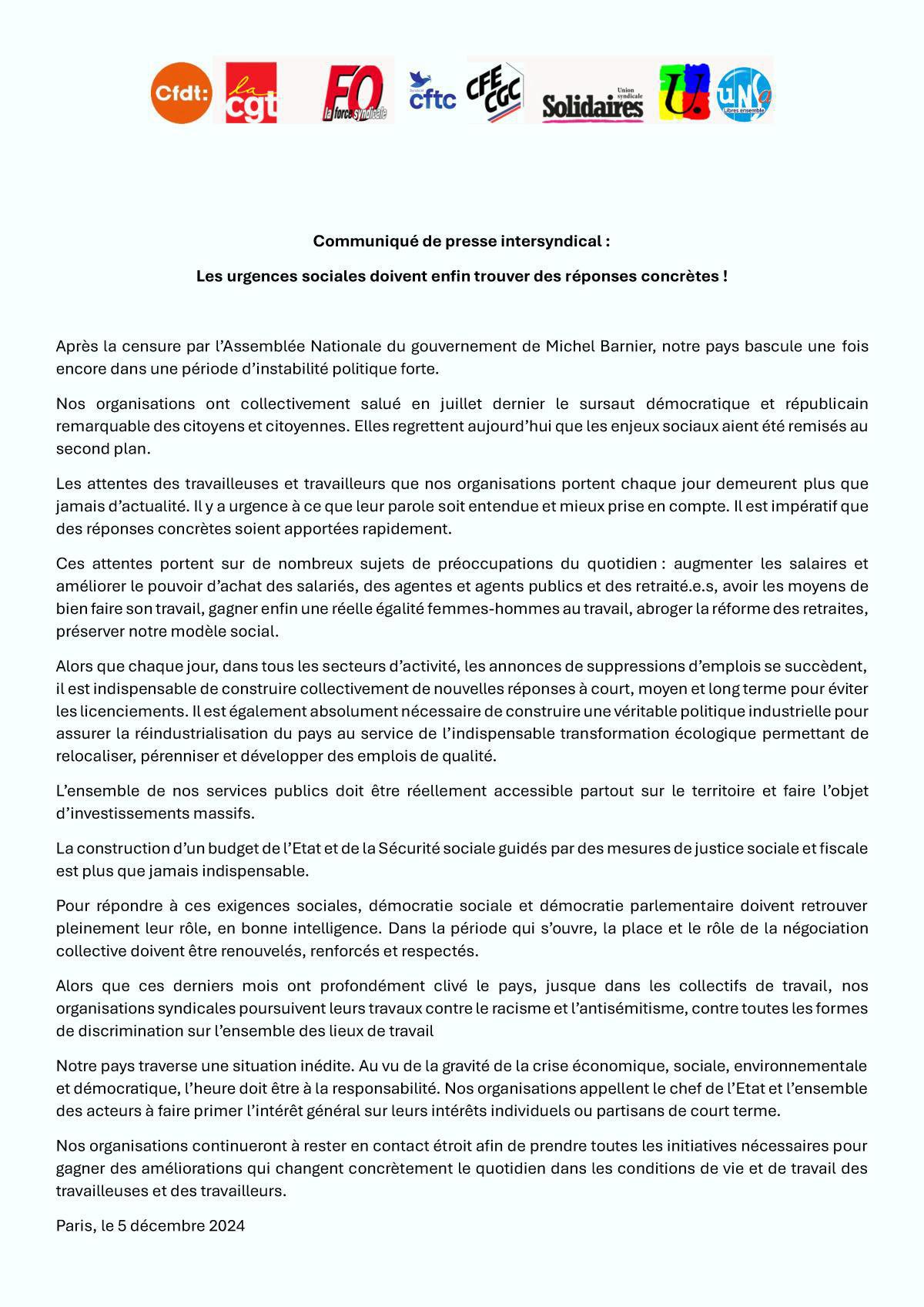 Les urgences sociales doivent enfin trouver des réponses concrètes ! Les urgences sociales doivent enfin trouver des réponses concrètes !