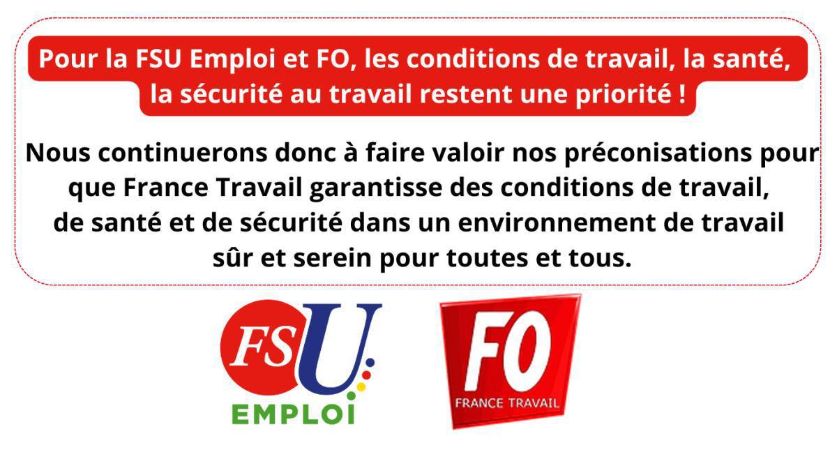 Le combat continue sur l’amélioration des conditions de travail ! Le combat continue sur l’amélioration des conditions de travail !