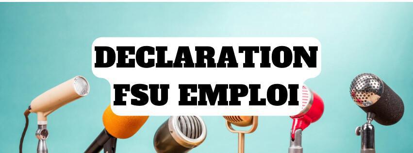 Déclaration FSU Emploi au CSEC des 16 et 17 janvier Déclaration FSU Emploi au CSEC des 16 et 17 janvier