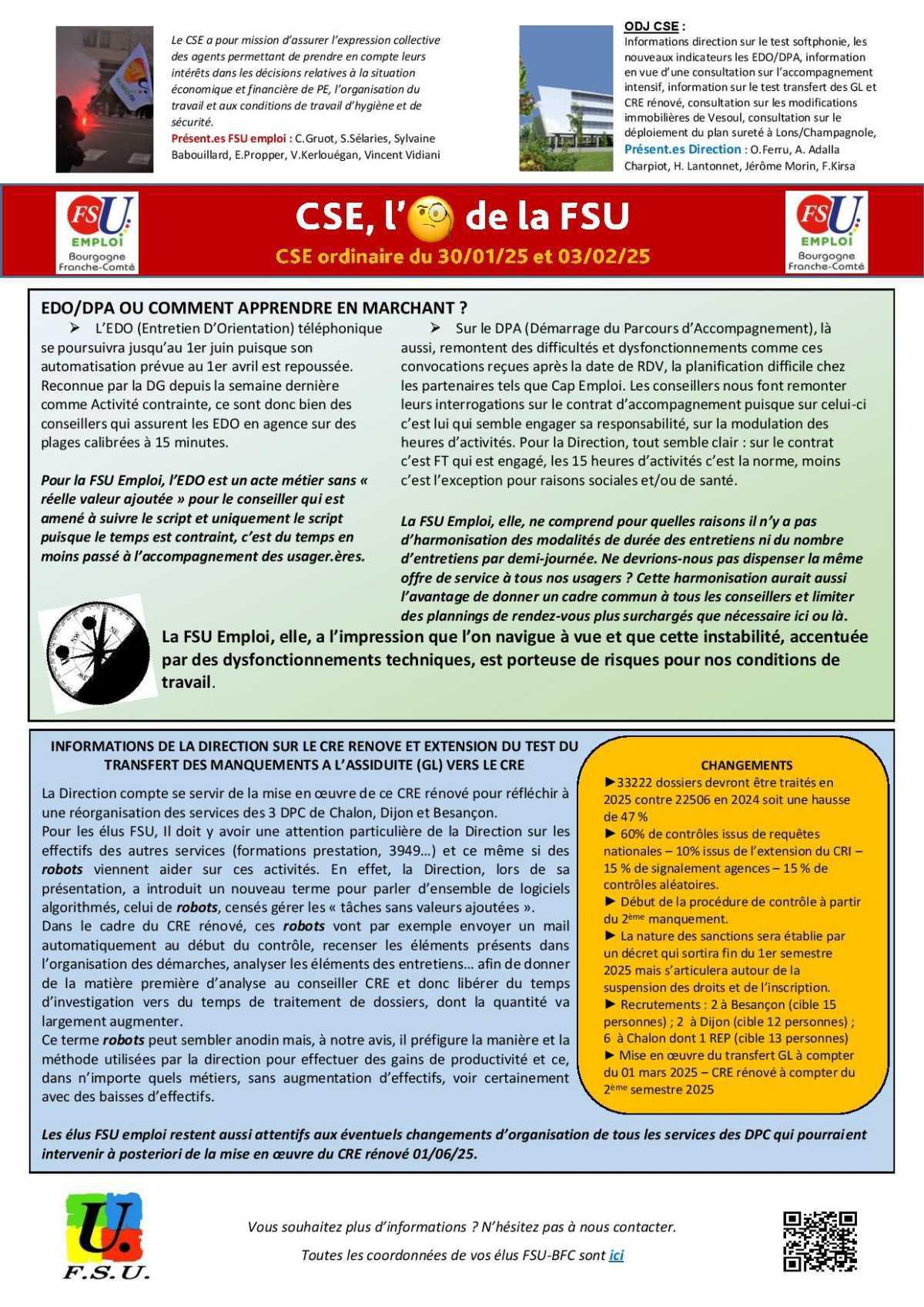 L'oeil de la FSU - Janvier 2025 L'oeil de la FSU - Janvier 2025