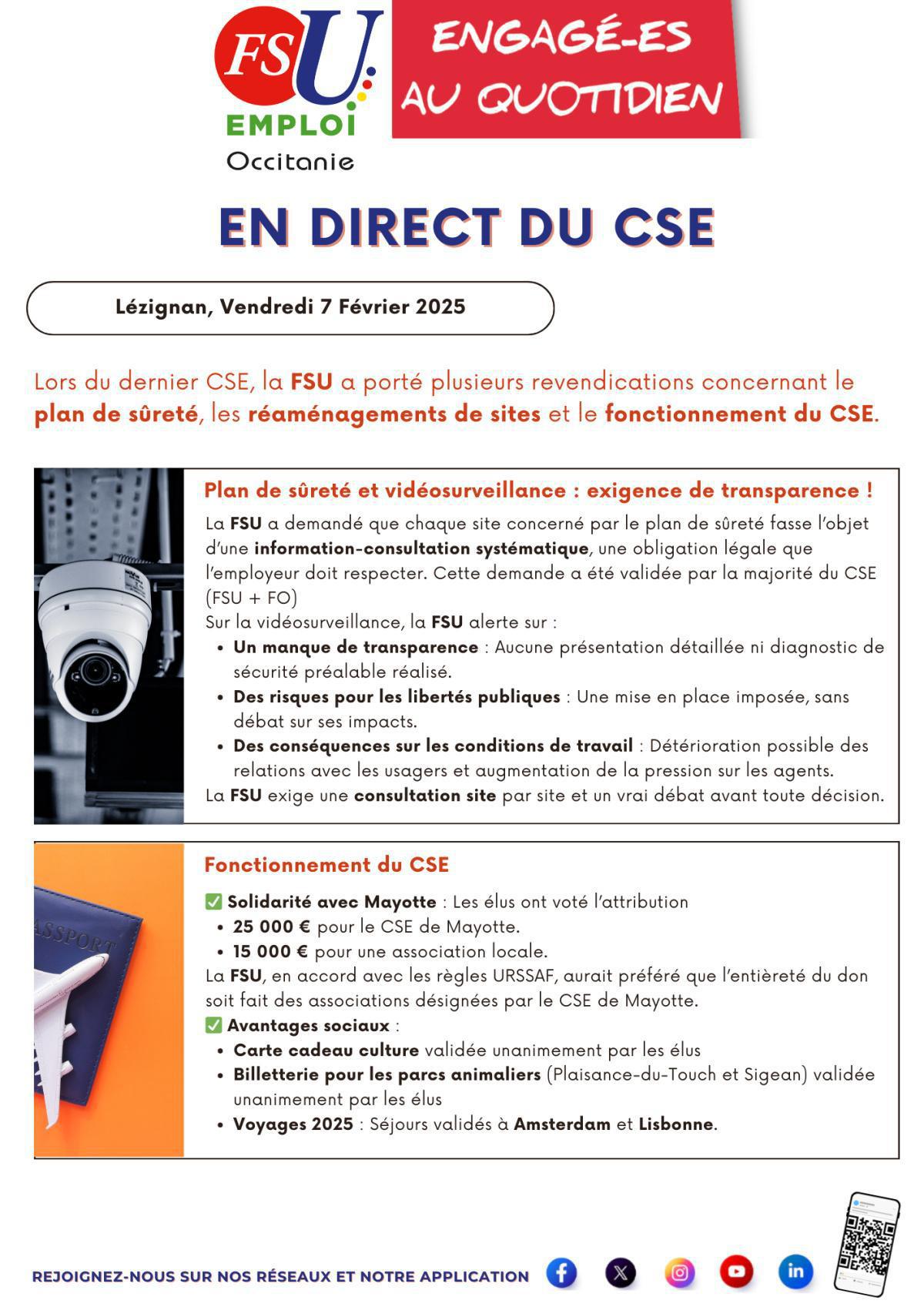 En Direct du CSE du Vendredi 7 Février 2025