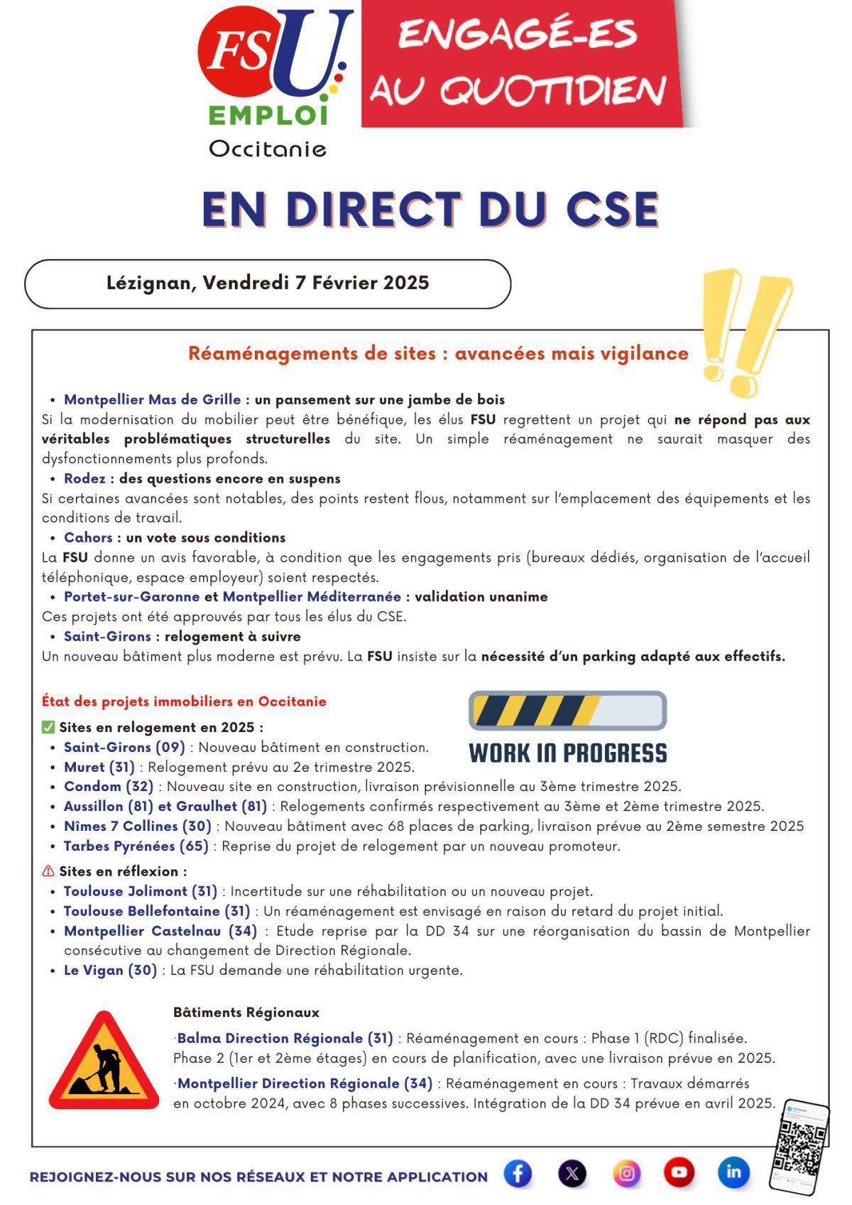 En Direct du CSE du Vendredi 7 Février 2025