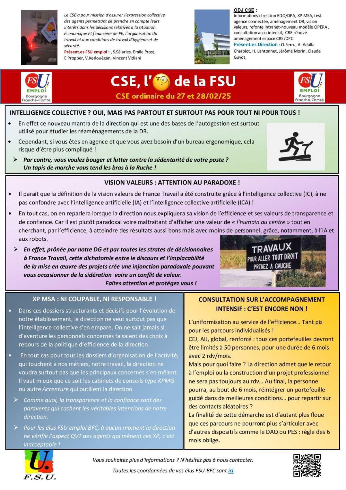 L'oeil de la FSU, février 2025 L'oeil de la FSU, février 2025