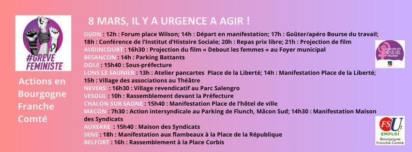 8 mars, il y a urgence à agir 