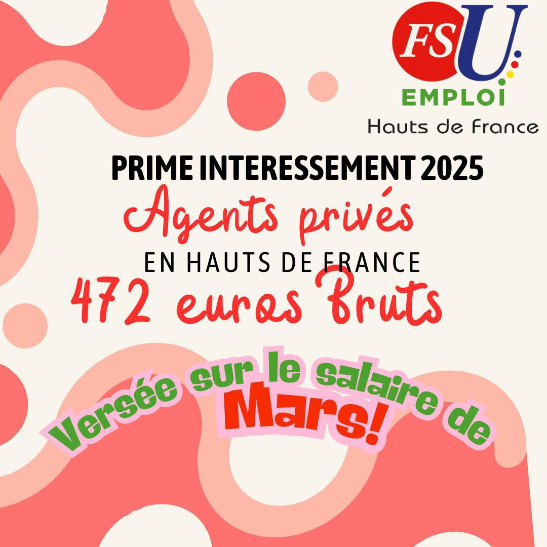 Prime d'intéressement et CCV : les montants.