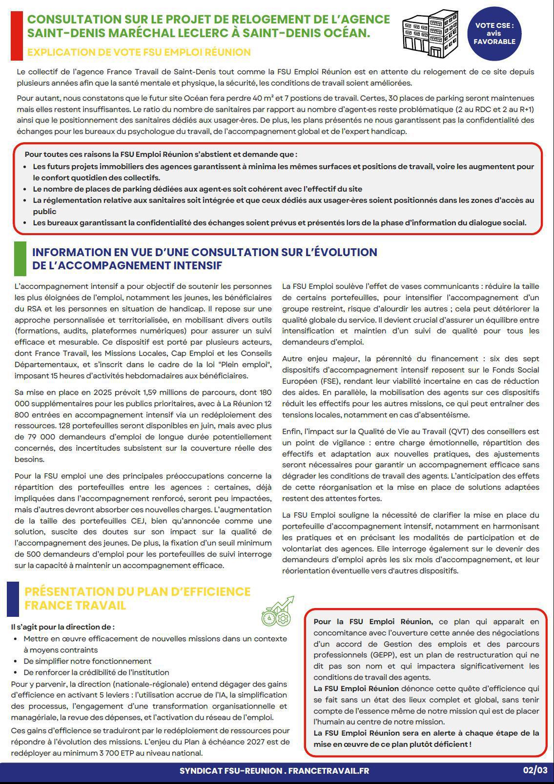 Kozman CSE des 24 février et 04 mars 2025