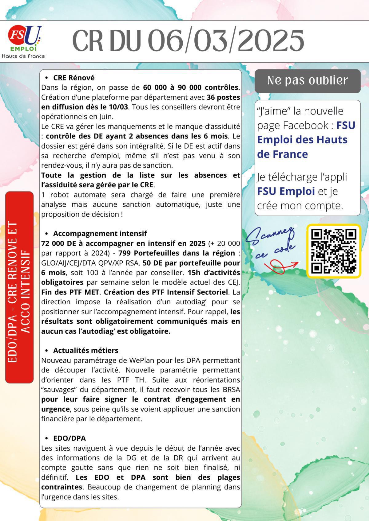 Compte rendu CR du 06 Mars 2025