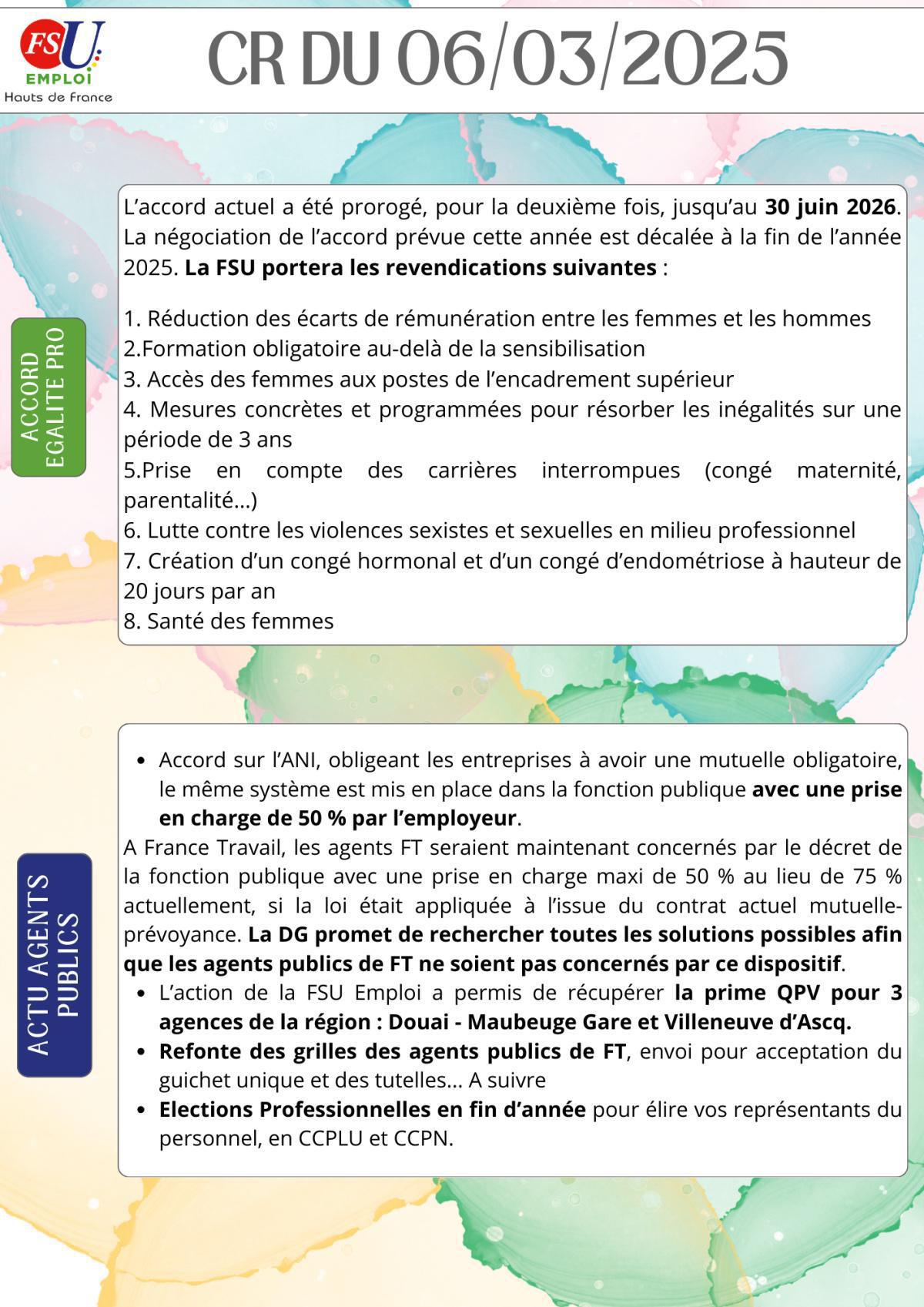Compte rendu CR du 06 Mars 2025