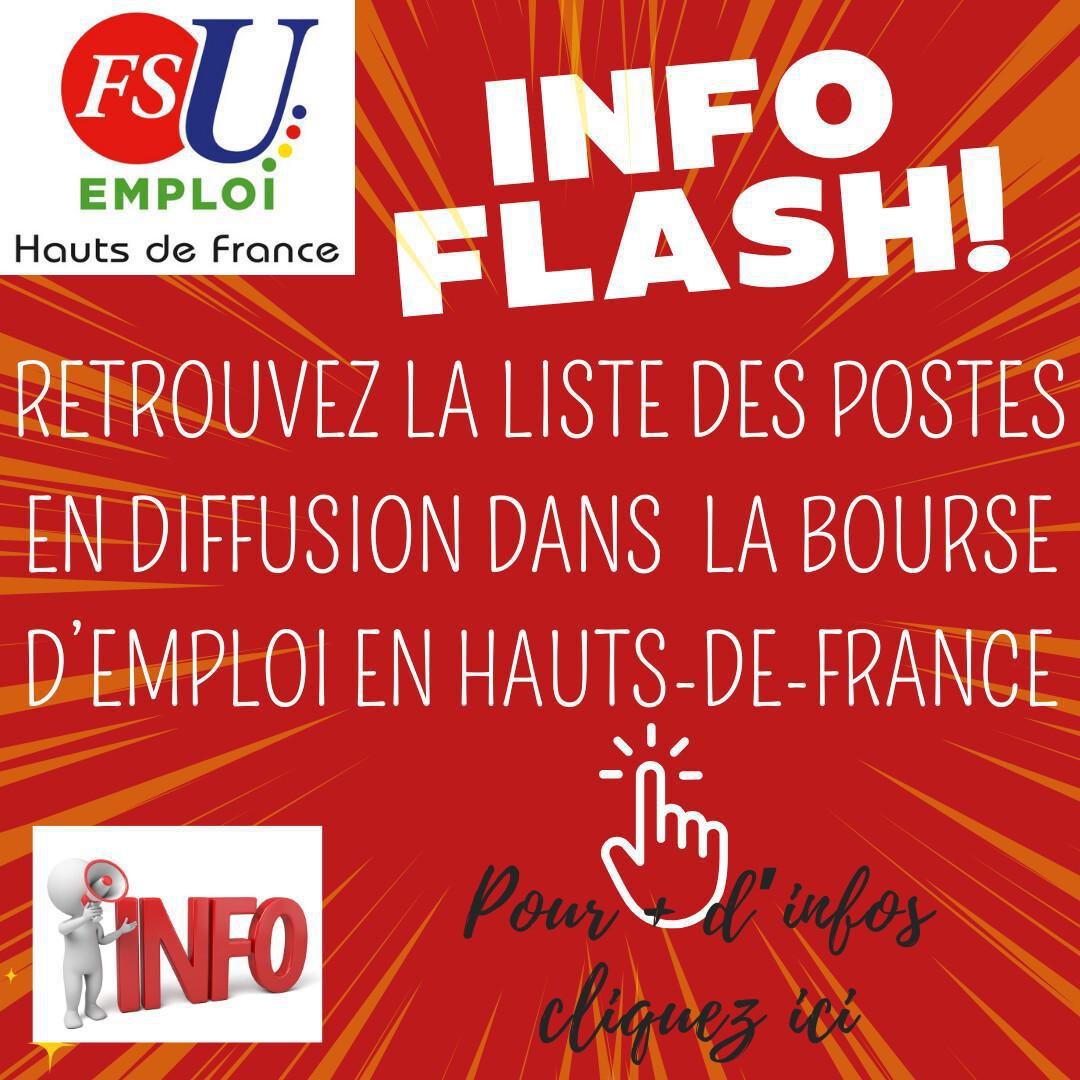 Liste des postes en diffusion en Hauts-de-France
