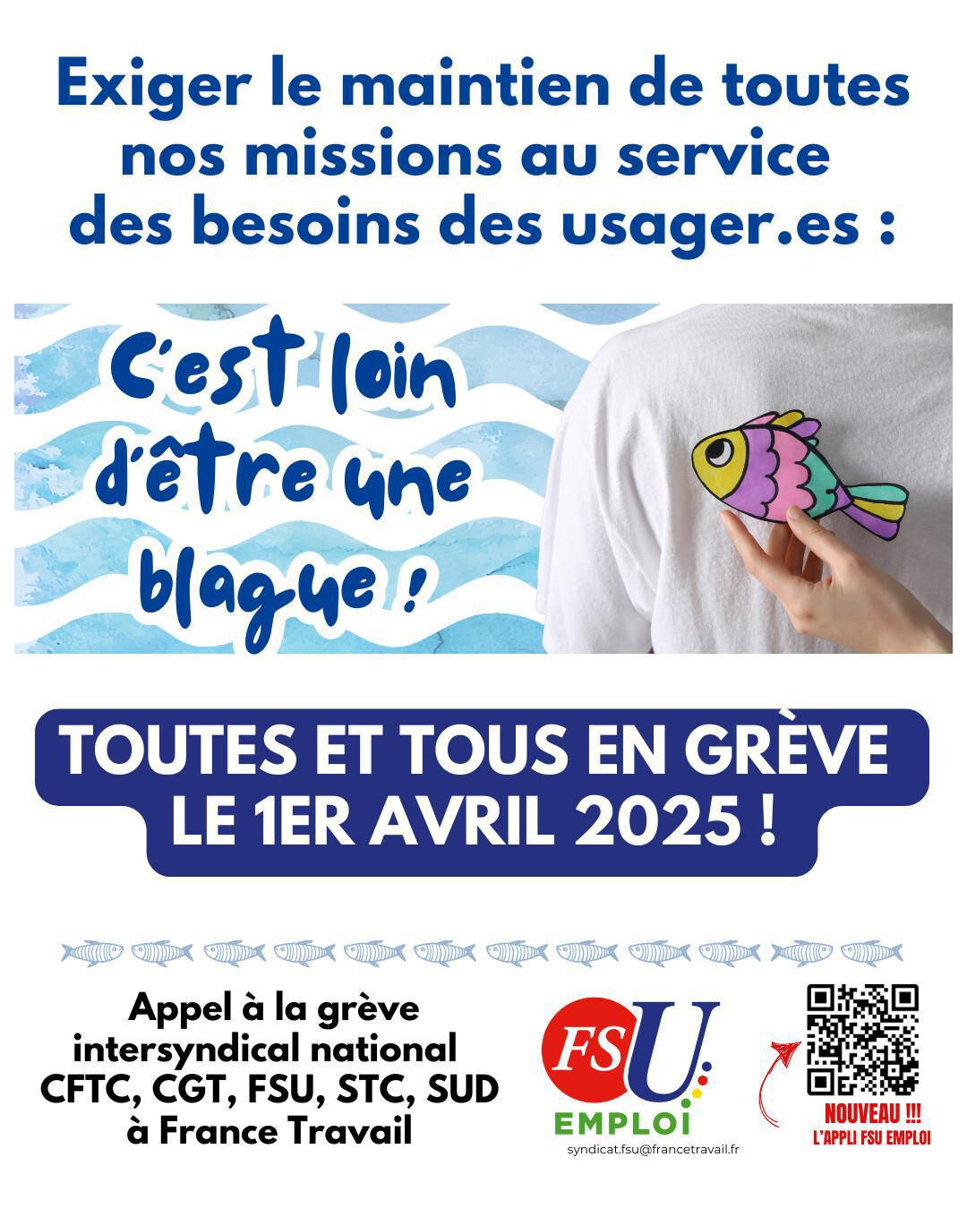 Toutes et tous en grève le 1er avril pour le maintien de nos missions 