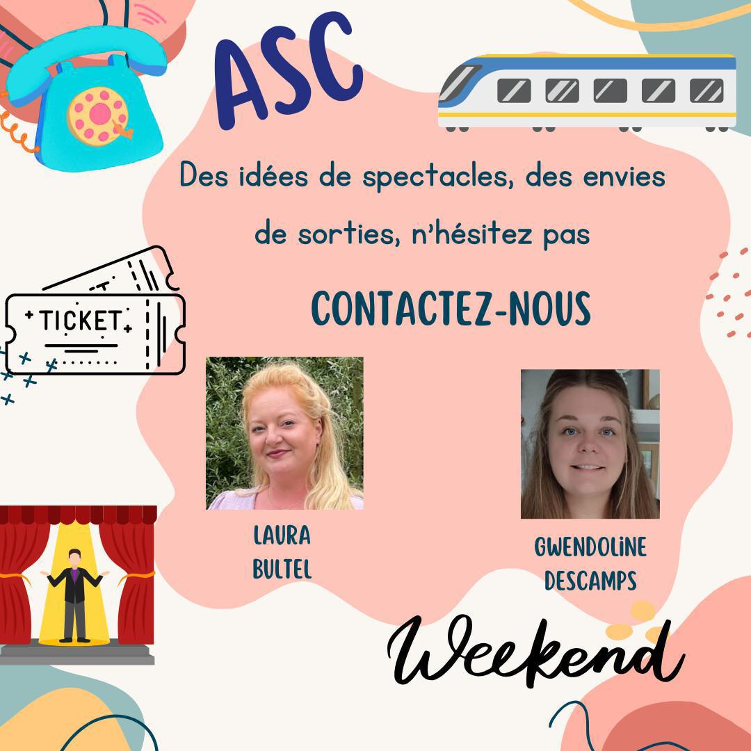 Dernier programme ASC du mois de Février - Envie de sorties, voyage, concert : contactez-nous ! 