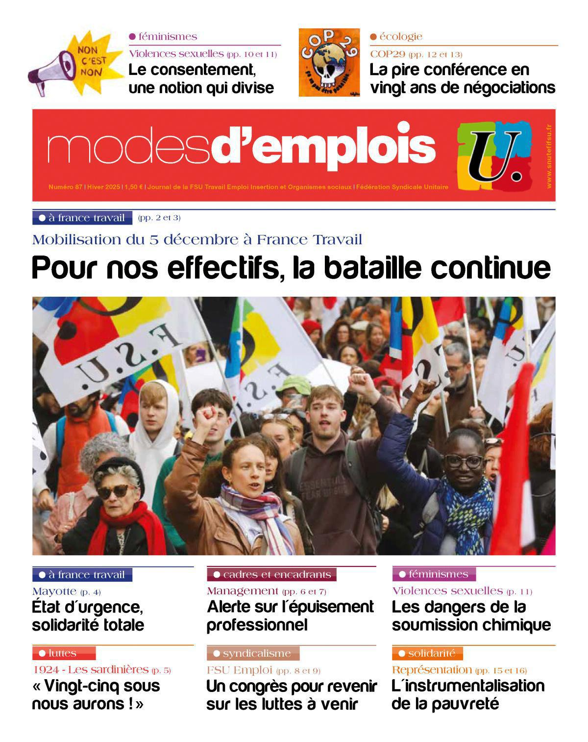 Modes d'emplois 87 - Pour nos effectifs, la bataille continue. Modes d'emplois 87 - Pour nos effectifs, la bataille continue.