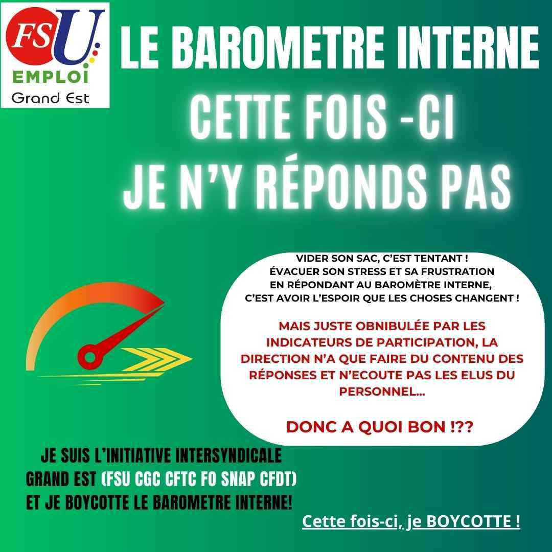 BAROMETRE INTERNE : JE BOYCOTTE !