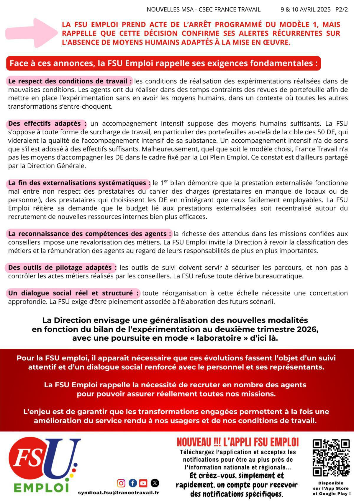 Modalités de suivi et d’accompagnement Modalités de suivi et d’accompagnement