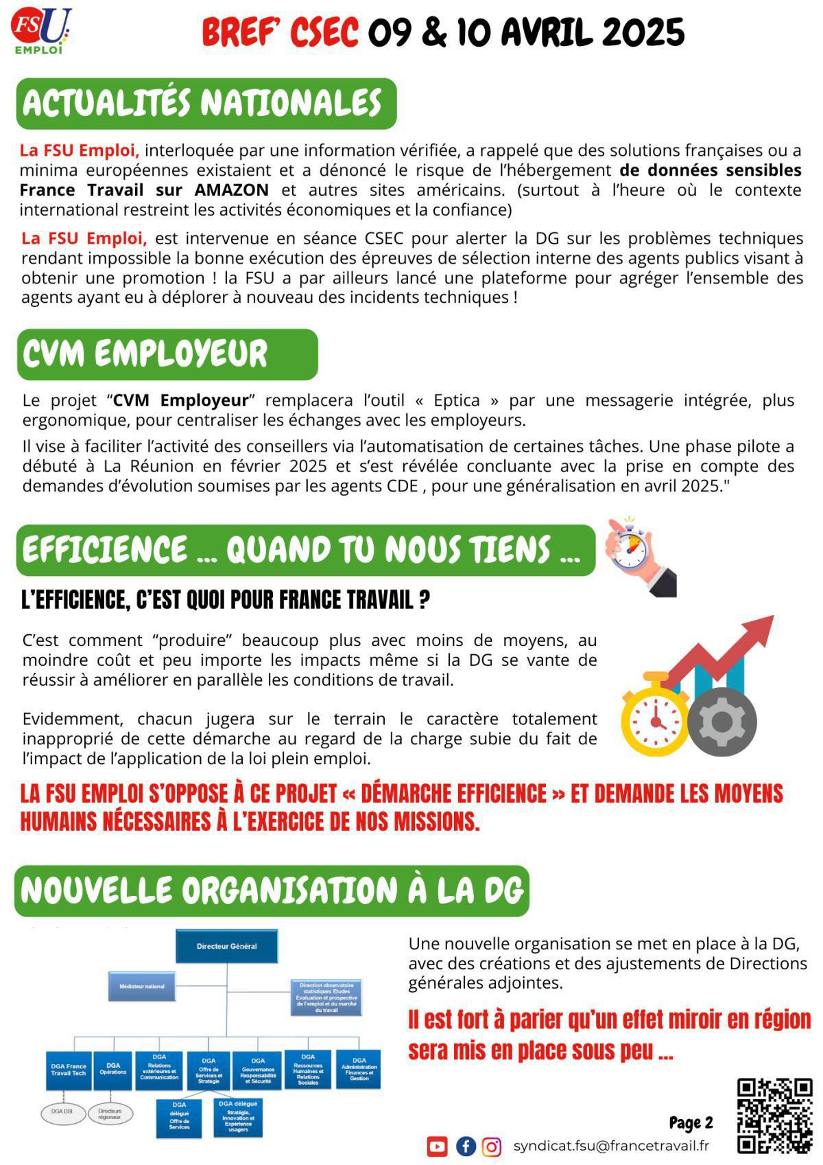 CSEC des 9 et 10 avril 2025 CSEC des 9 et 10 avril 2025