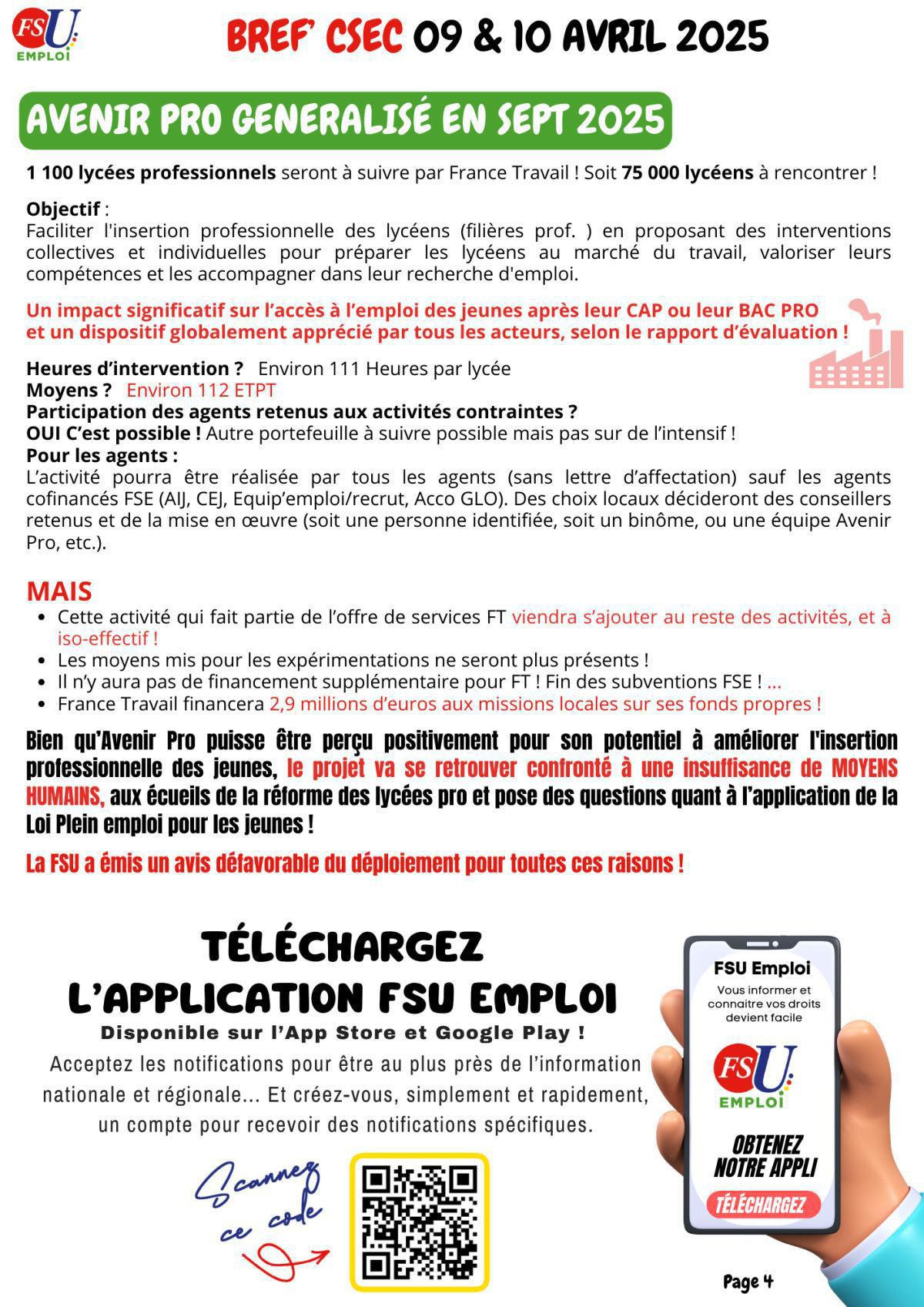 CSEC des 9 et 10 avril 2025