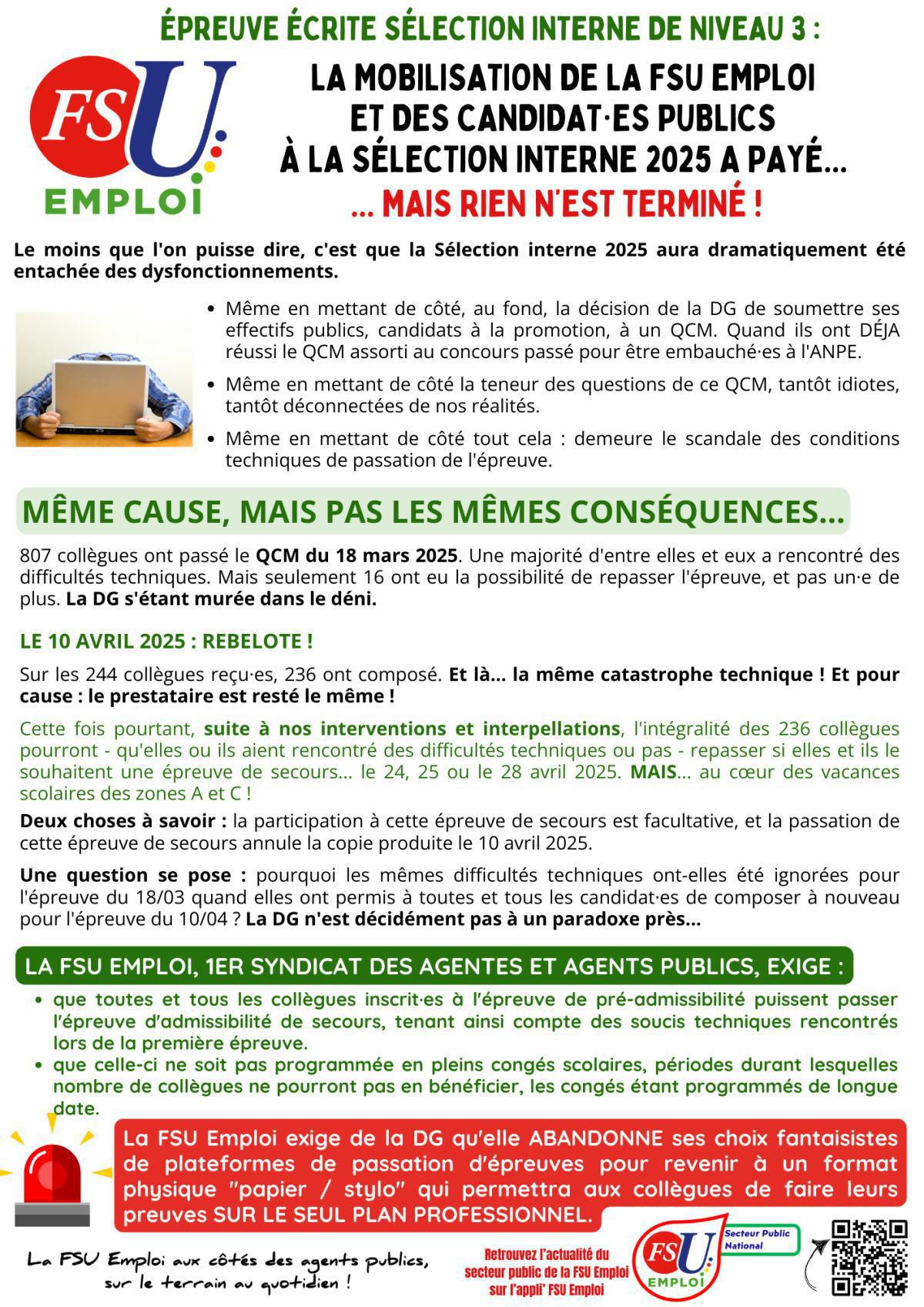 Sélection interne 2025 : rien n'est terminé !