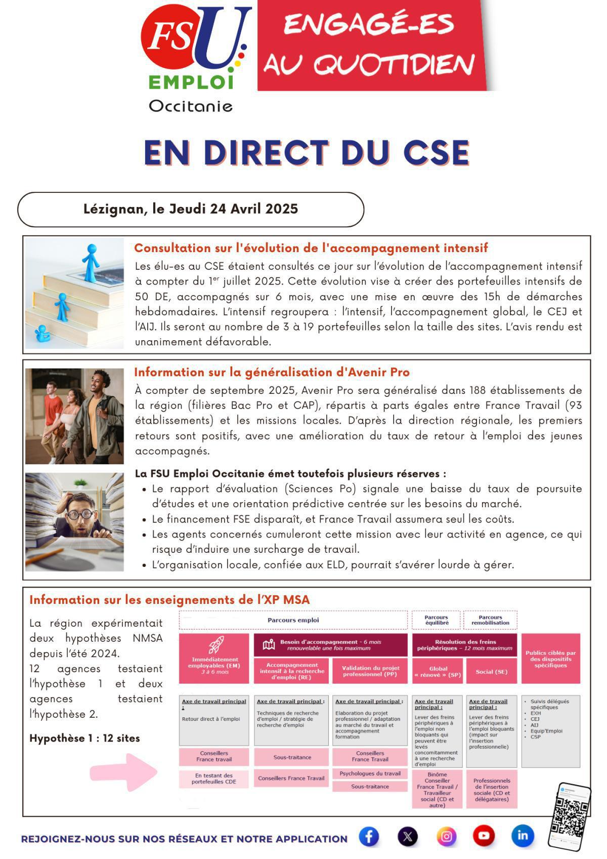 En Direct du CSE du Jeudi 24 Avril 2025