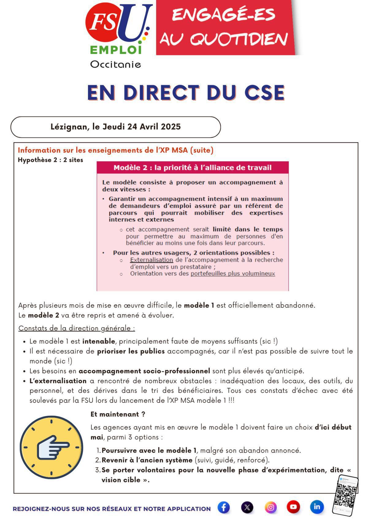 En Direct du CSE du Jeudi 24 Avril 2025