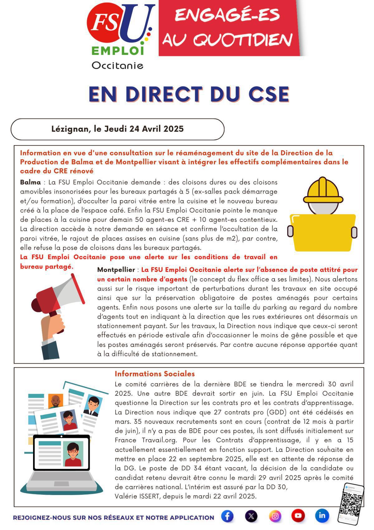 En Direct du CSE du Jeudi 24 Avril 2025