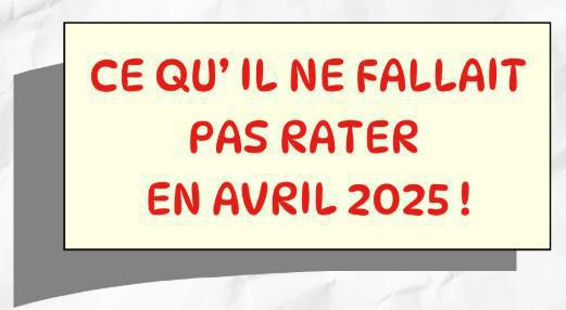 Newsletter 30/04/2025