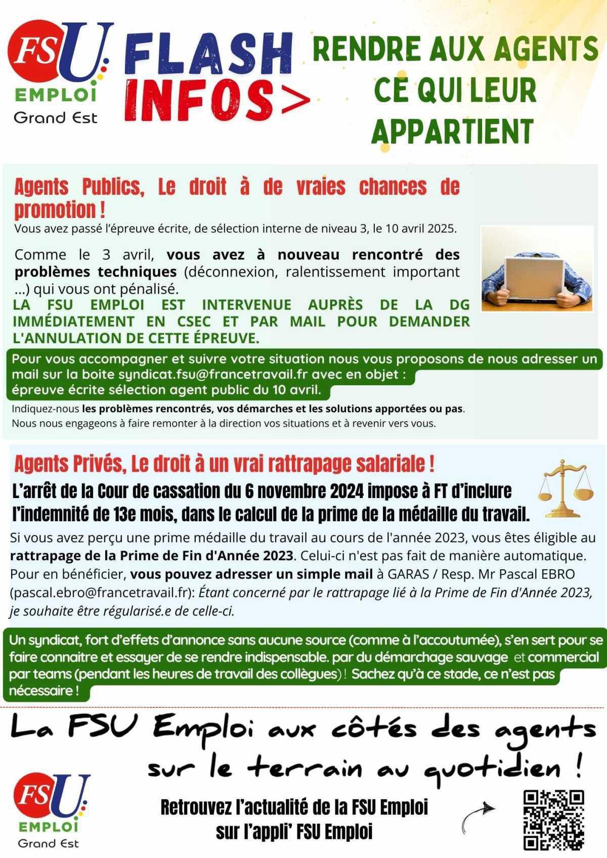 FLASH INFOS FSU GE 