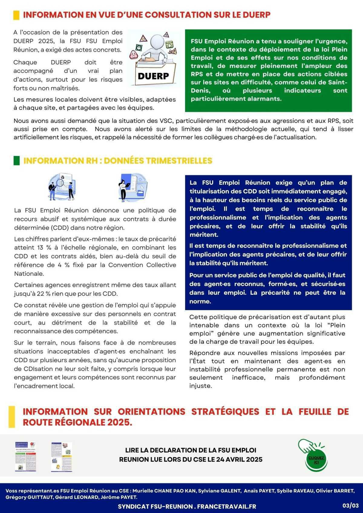 Kozman CSE du 24 avril 2025 Kozman CSE du 24 avril 2025
