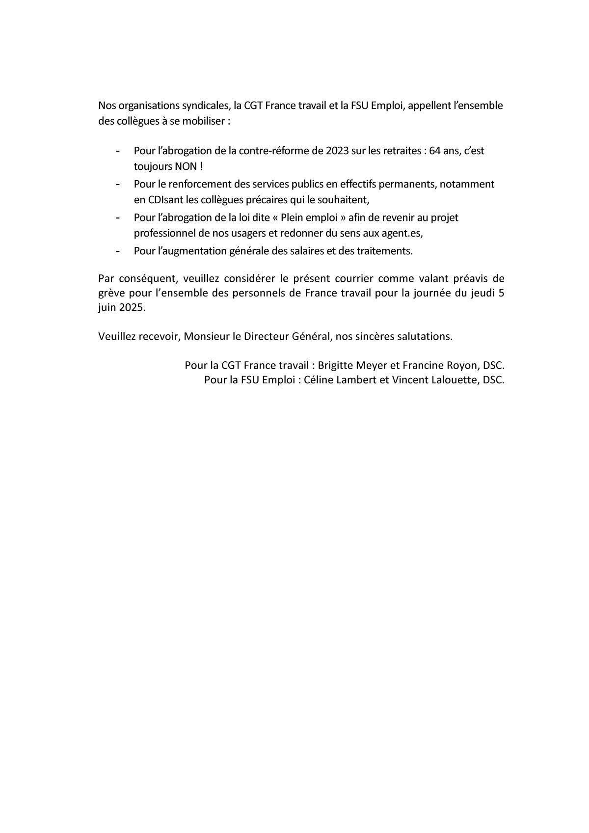 Préavis de grève France Travail le 5 juin Préavis de grève France Travail le 5 juin