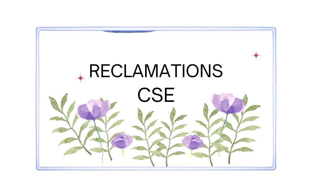 Réclamations au CSE de Mai 2025