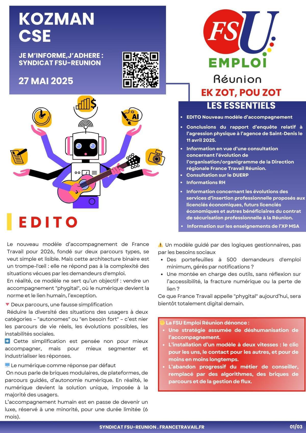 Kozman CSE du 27 mai 2025