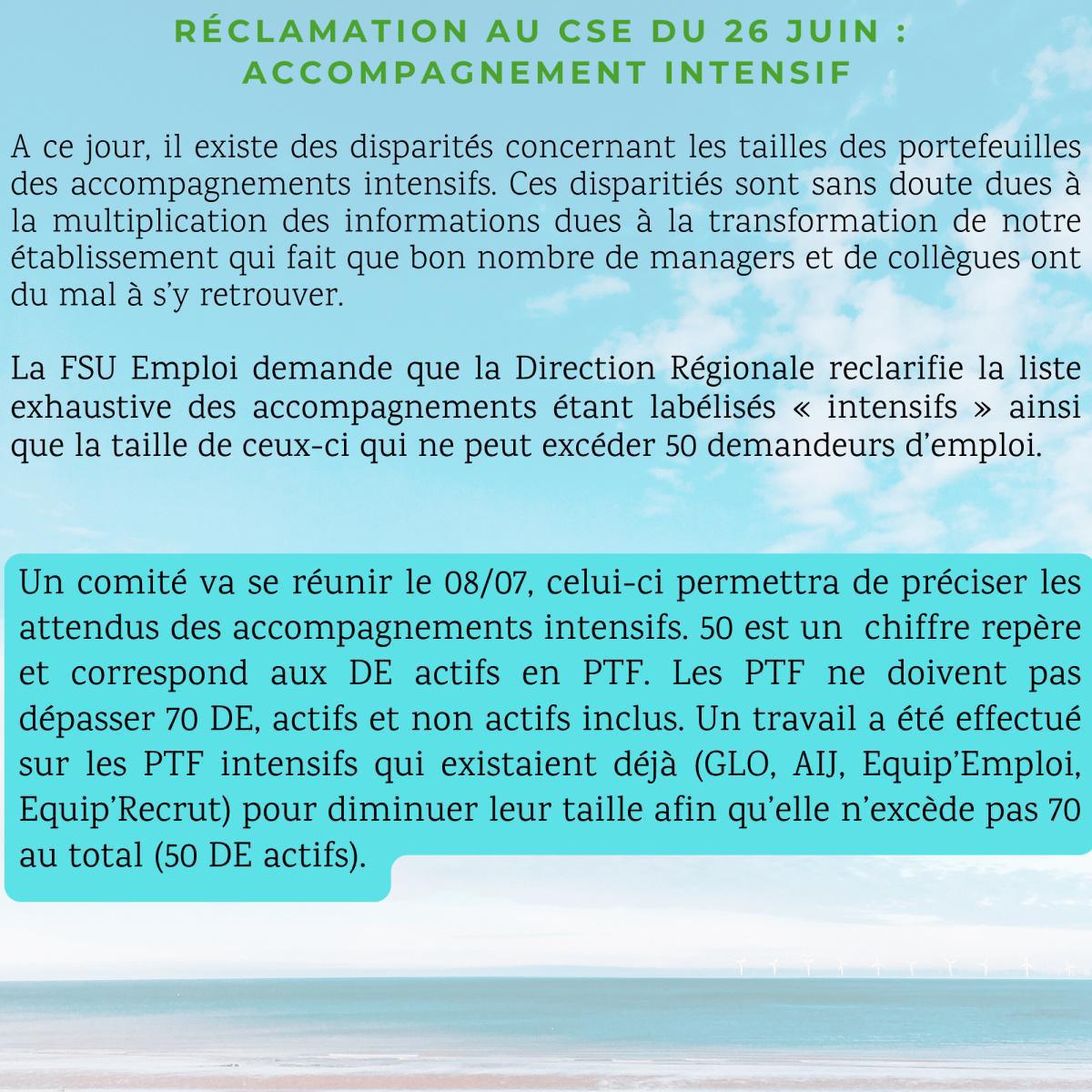 Réclamations au CSE de Juin 2025