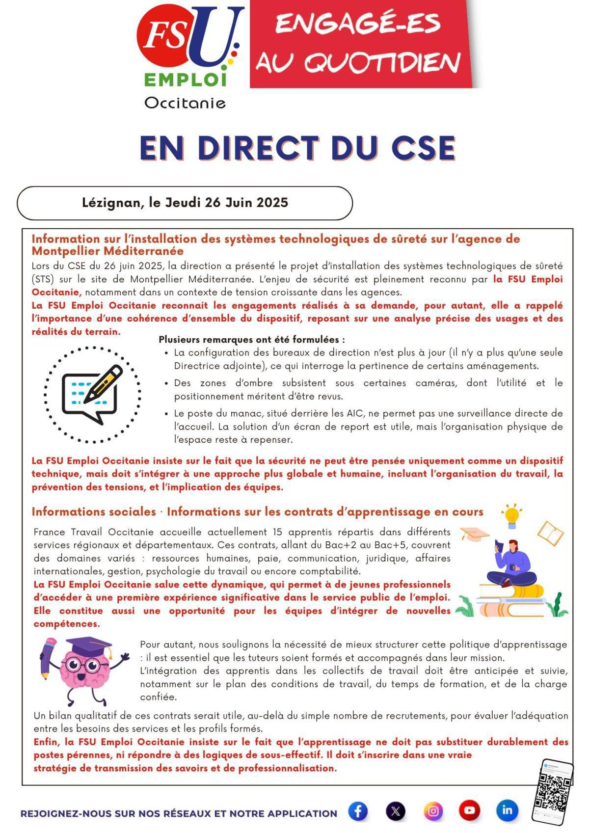 En Direct du CSE du Jeudi 26 juin 2025