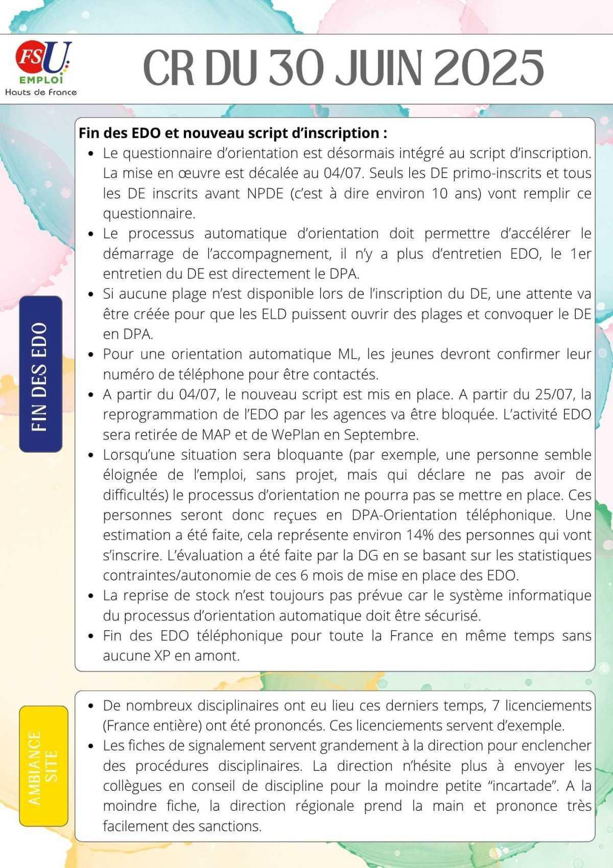 Compte rendu du Conseil Régional de Juin 2025