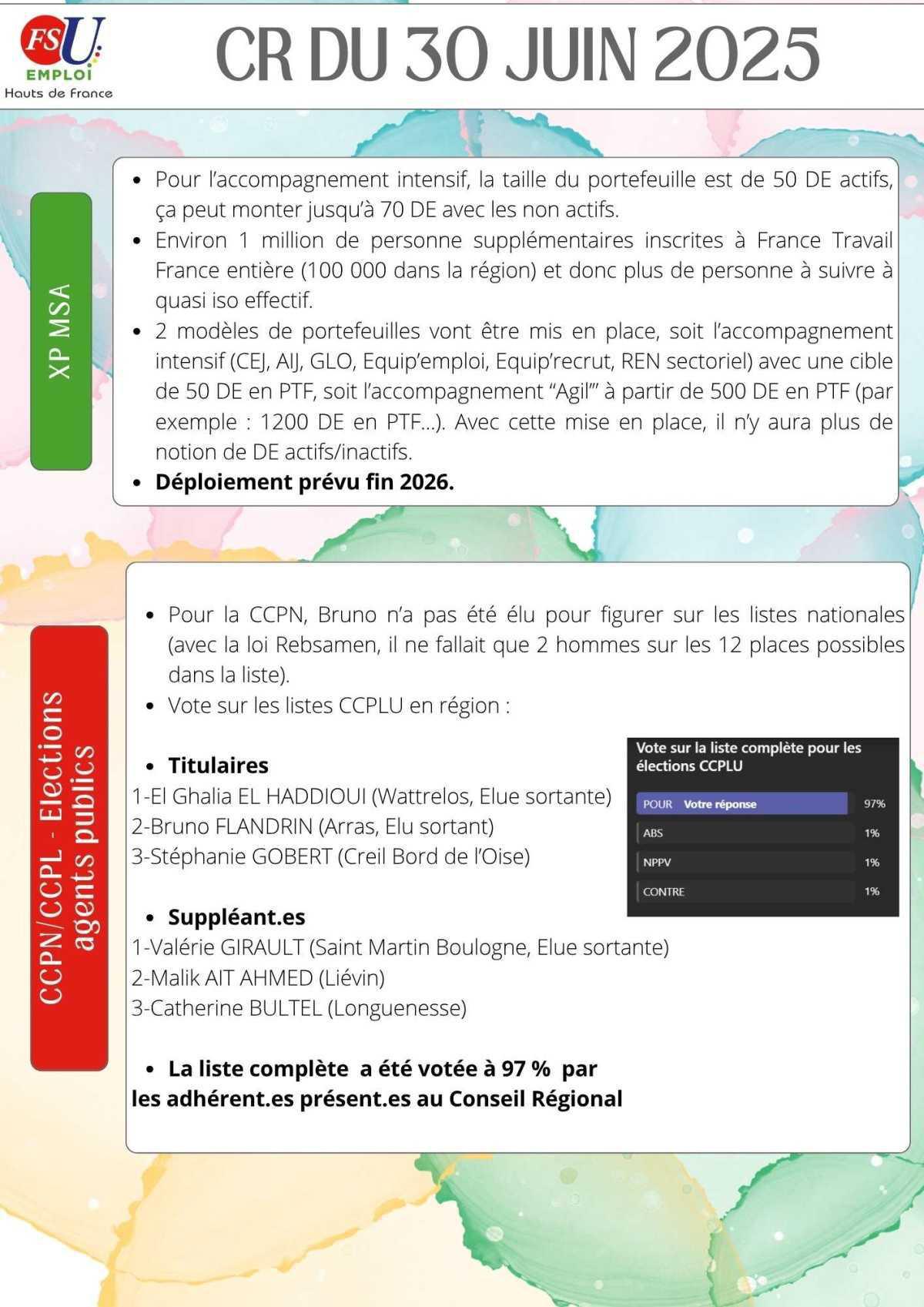 Compte rendu du Conseil Régional de Juin 2025